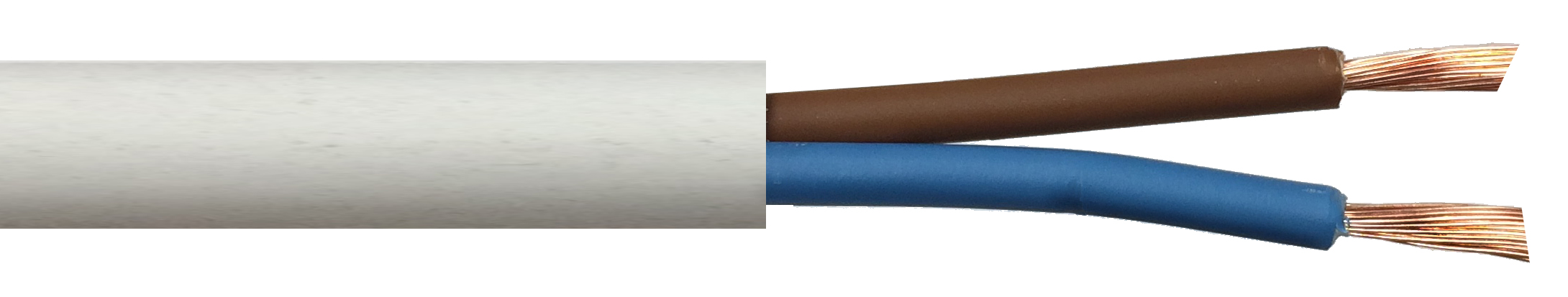 0.75mm 3182Y 2 Core White 50M Drum